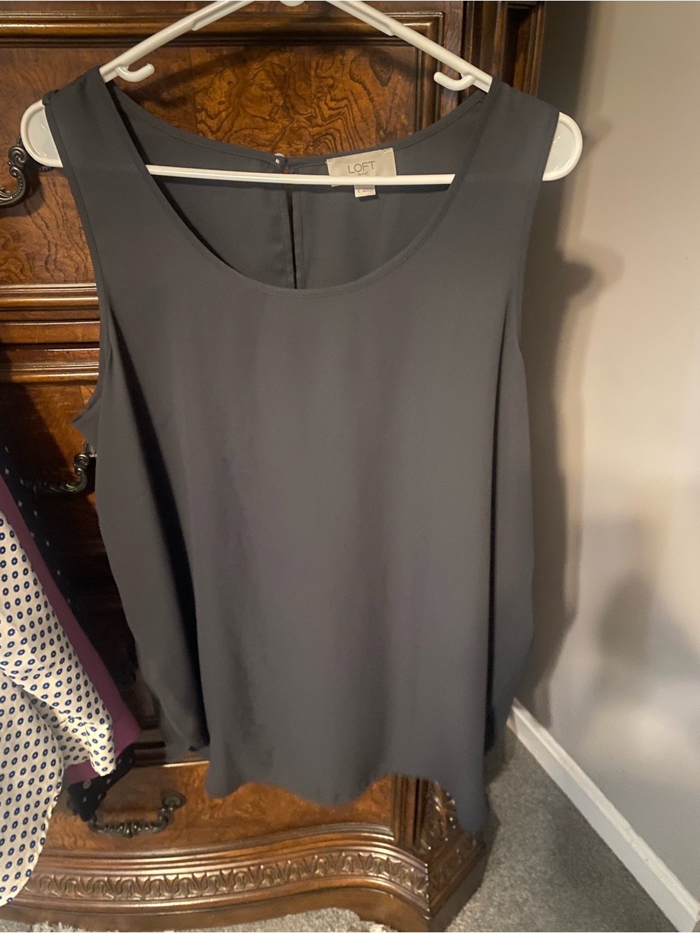 LOFT Women's blue gray Sleeveless Blouse